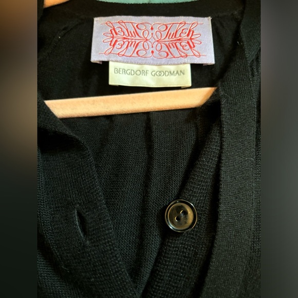 🌹Black Tuleh Cashmere midi dress 70% Cashmere 30% Silk - Size 4 - Picture 4 of 5